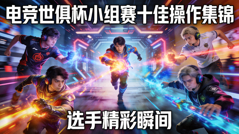 电竞世俱杯小组赛十佳操作集锦封面 选手精彩瞬间